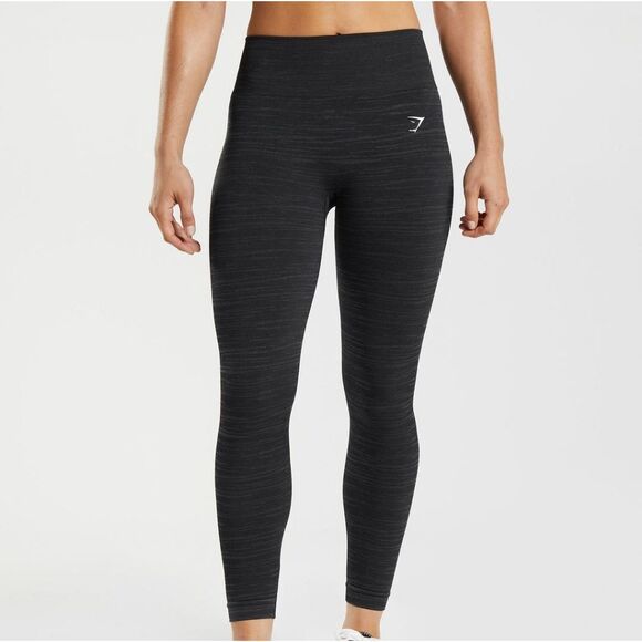 Gymshark Adapt Marl Seamless Leggings Size XS Black/Smokey Grey NWT in Packaging - Picture 1 of 6